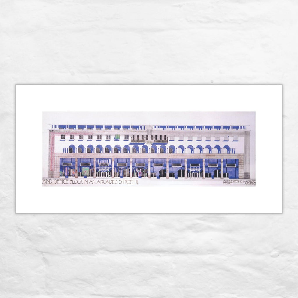 Previously Unrecorded Architectural Drawings for a Shop and Arcaded Street, c.1915 poster by Charles Rennie Mackintosh