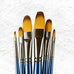Mastertouch Aquamarine Watercolour Brushes –  Filbert - set of 6