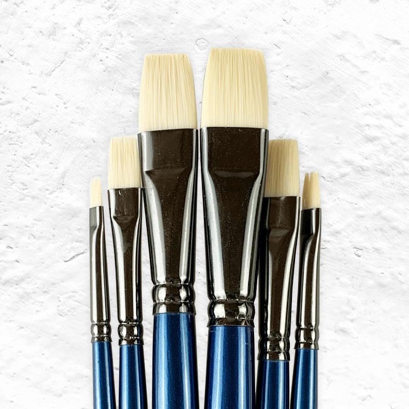 Mastertouch Reflex Oil / Acrylic Brushes – Flat – Set of 6