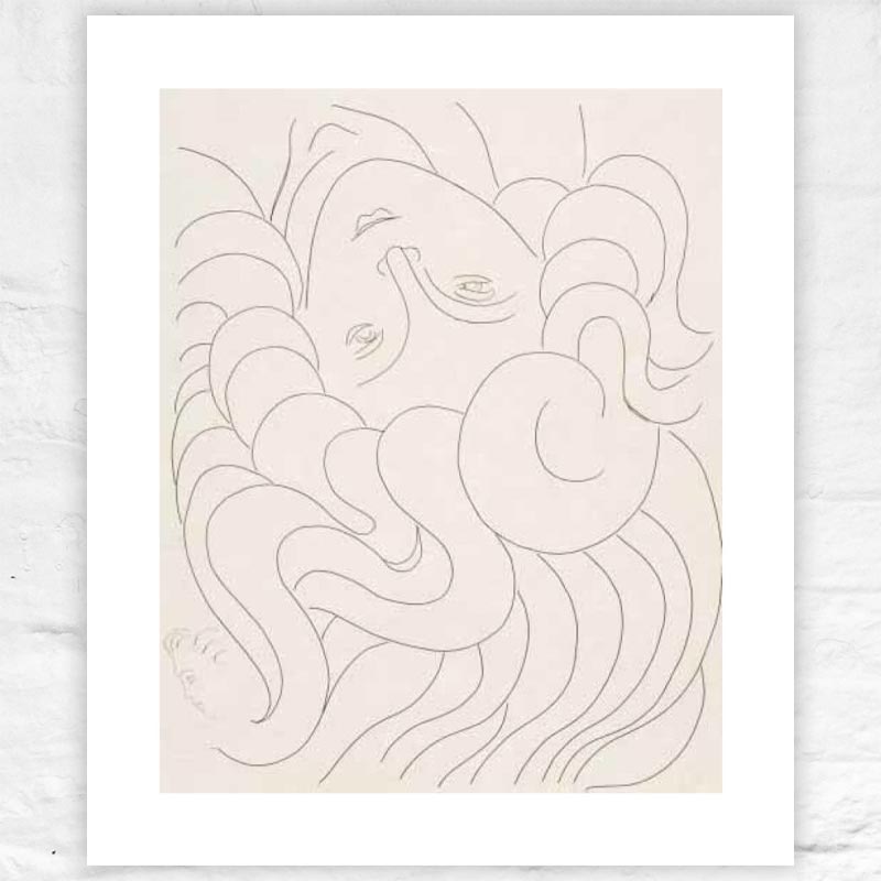 Female Head, 1930-32 poster by Henri Matisse