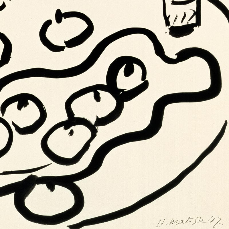 Still Life with Vase of Flowers and Plate of Fruit, 1947 poster by Henri Matisse