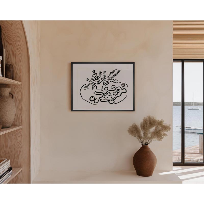 Still Life with Vase of Flowers and Plate of Fruit, 1947 poster by Henri Matisse