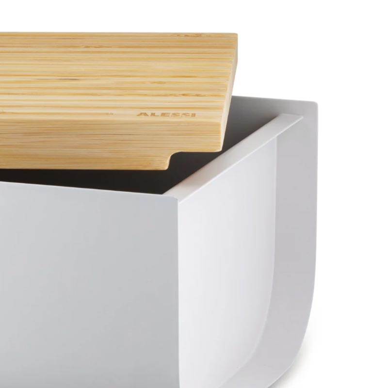 Mattina Bread Bin - Warm Grey - des. Big-Game for Alessi
