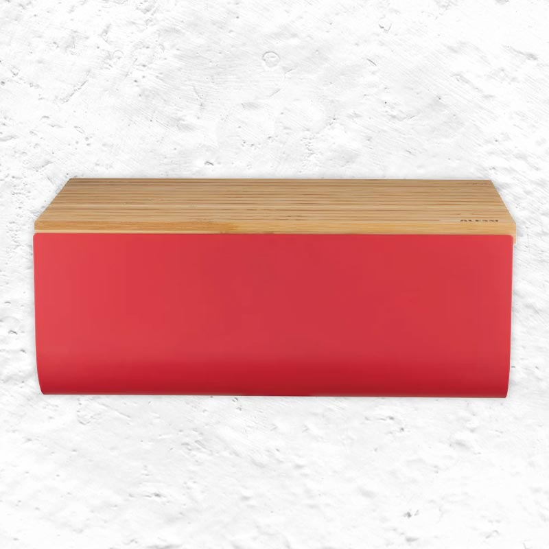 Mattina Bread Bin - Red - des. Big-Game for Alessi