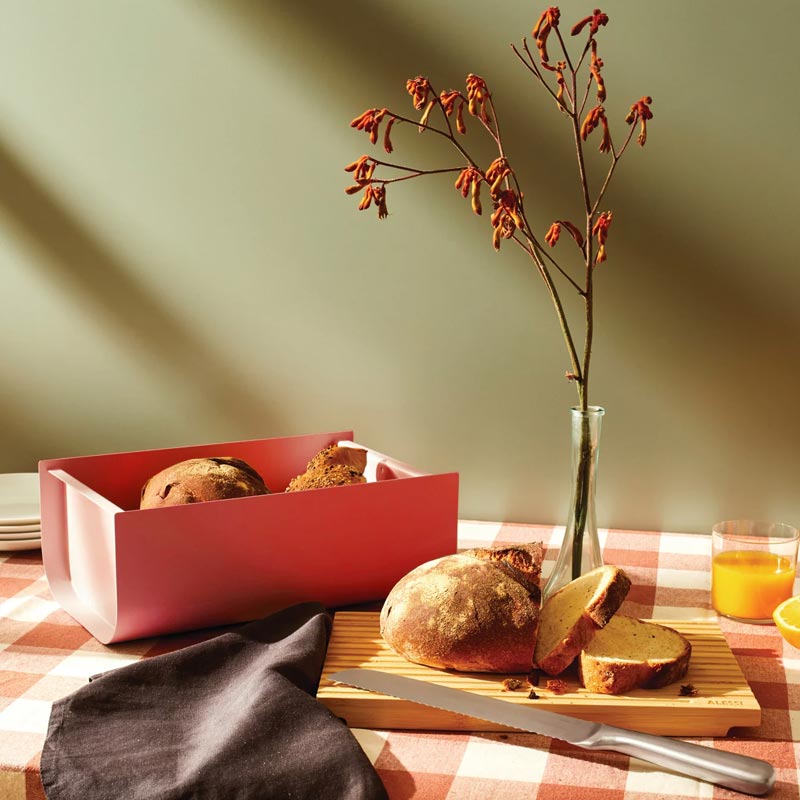 Mattina Bread Bin - Red - des. Big-Game for Alessi