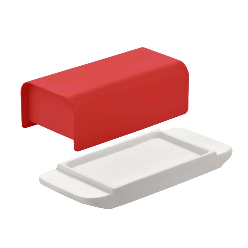 Mattina Butter Dish - Red - des. BIG-GAME for Alessi