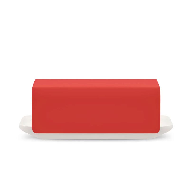 Mattina Butter Dish - Red - des. BIG-GAME for Alessi