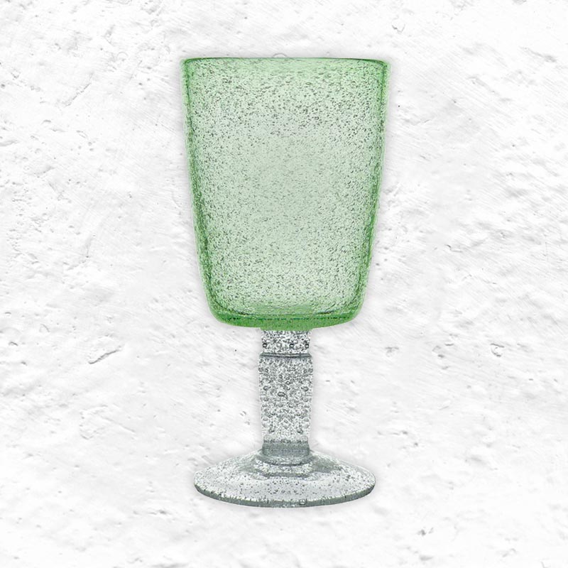 Memento Glass Goblet - Jade - by Serafino Zani