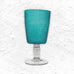 Memento Glass Goblet - Turquoise - by Serafino Zani