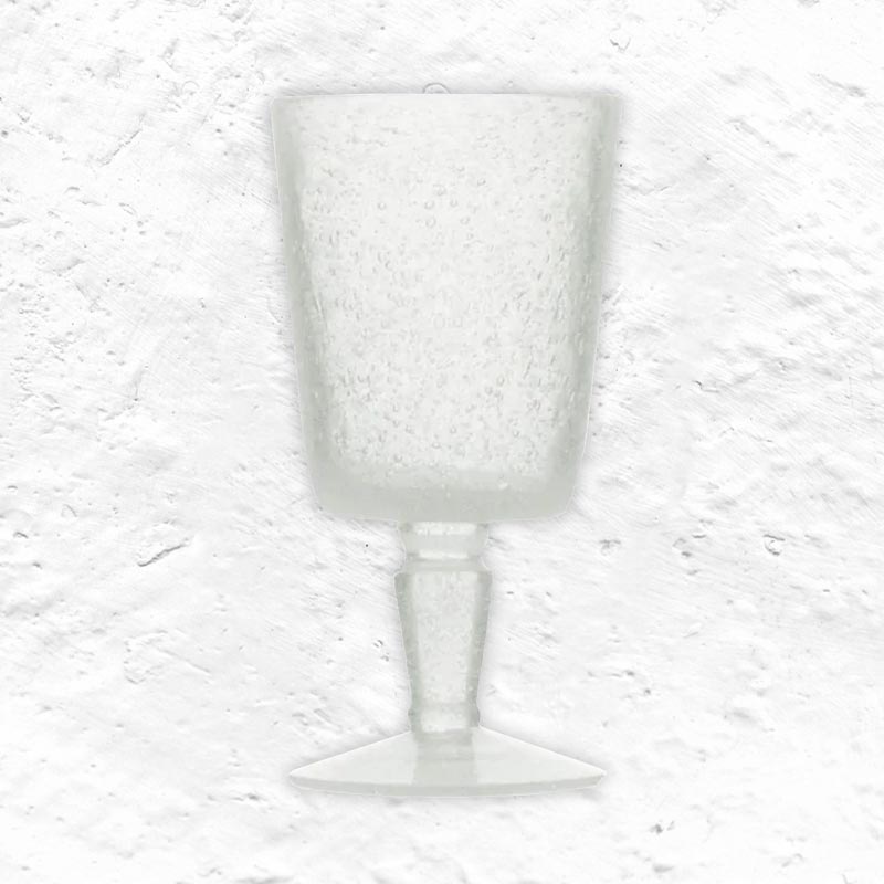 Memento Glass Goblet - White transparent - by Serafino Zani