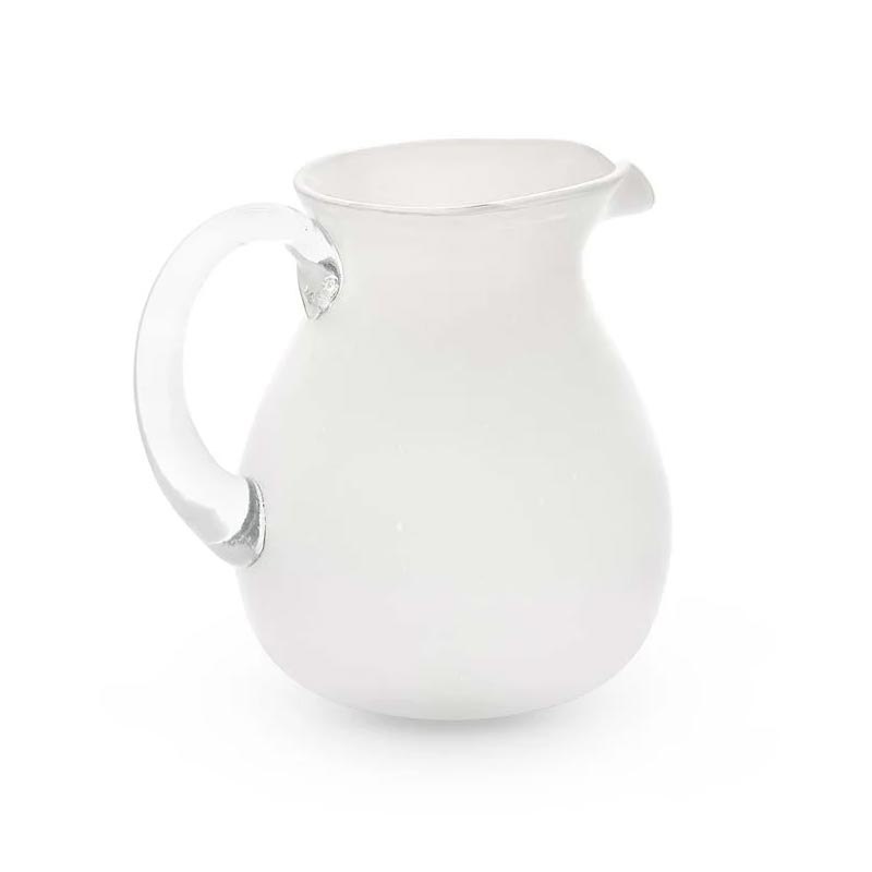 Memento White Glass Pitcher - by Serafino Zani