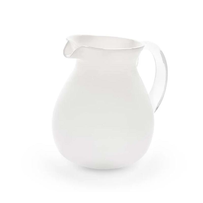 Memento White Glass Pitcher - by Serafino Zani