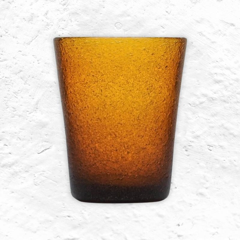 Memento Glass Tumbler - Amber - by Serafino Zani