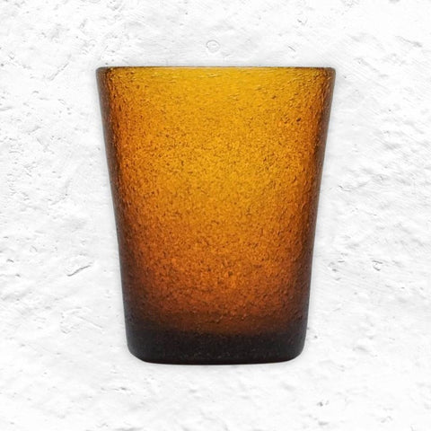 Memento Glass Tumbler - Amber - by Serafino Zani