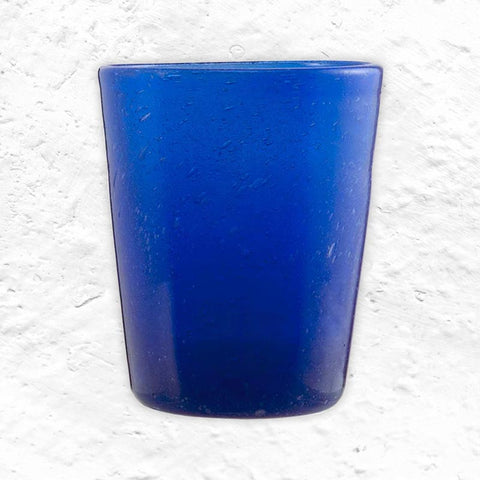 Memento Glass Tumbler - Blue V - by Serafino Zani
