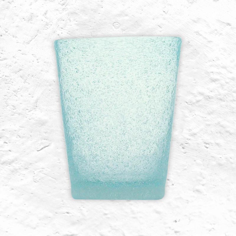 Memento Glass Tumbler - Light Blue - by Serafino Zani