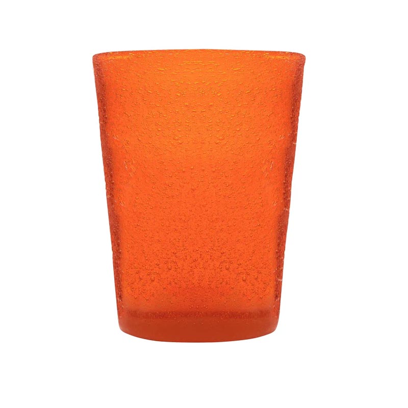 Memento Glass Tumbler - Orange - by Serafino Zani