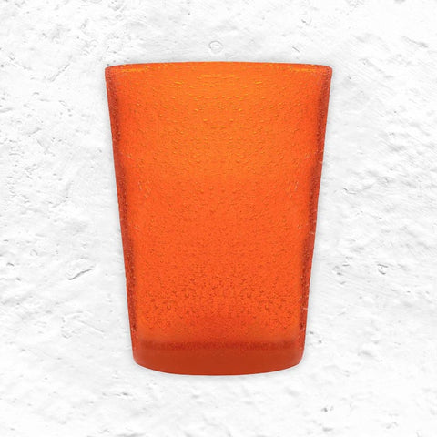 Memento Glass Tumbler - Orange - by Serafino Zani