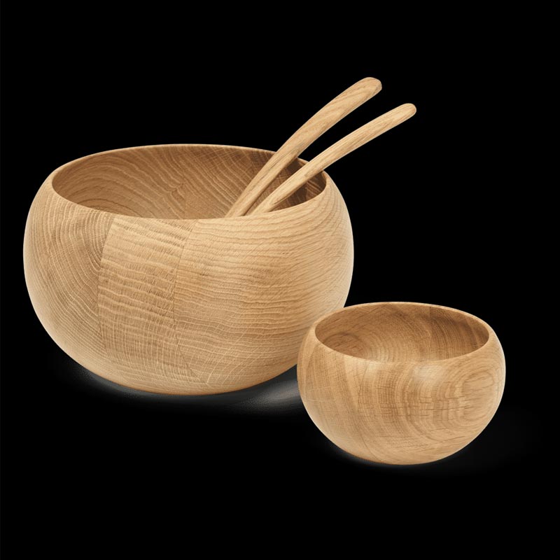 Menageri Oak Serving Bowl - 24.5cm - des. Kay Bojesen