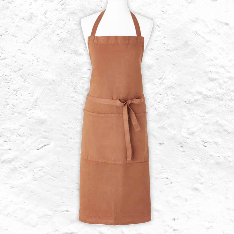 Metiers 60% Cotton 40 % Linen Apron - Fox - by Charvet Editions