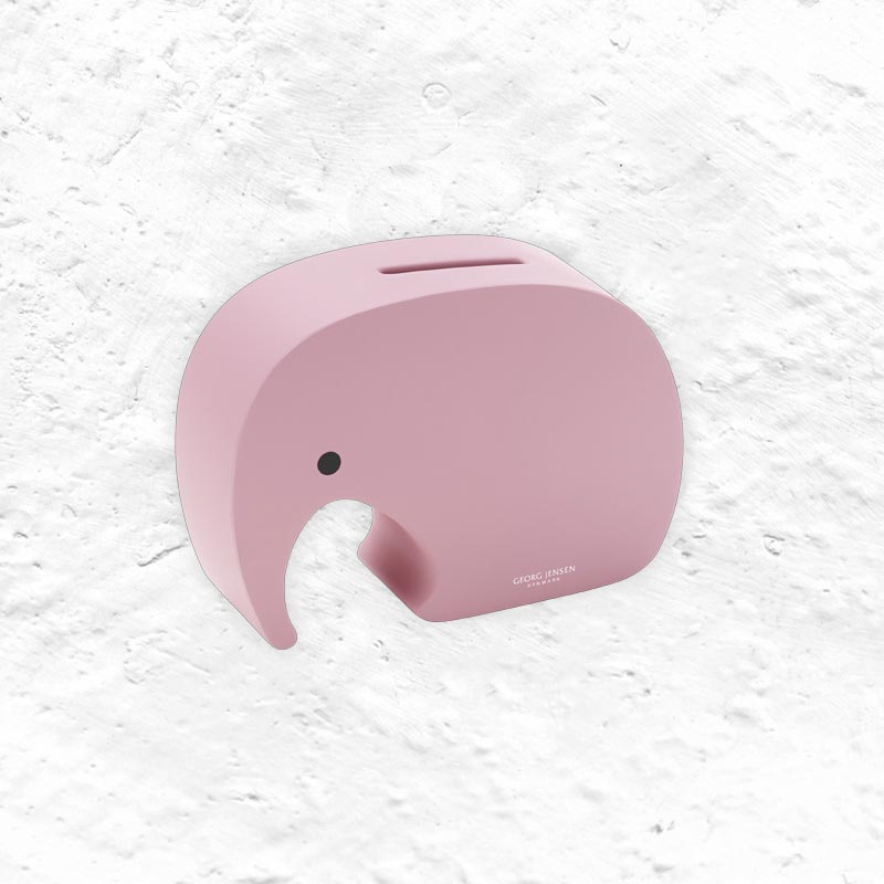 Miniphant money box, strawberry blush - des. Jørgen Moller for Georg Jensen