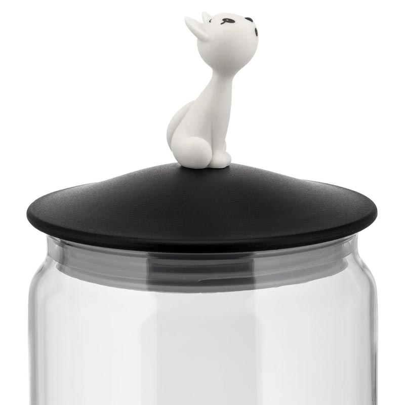 MioJar in Black, Jar for Cat Food, des. Miriam Mirri for Alessi
