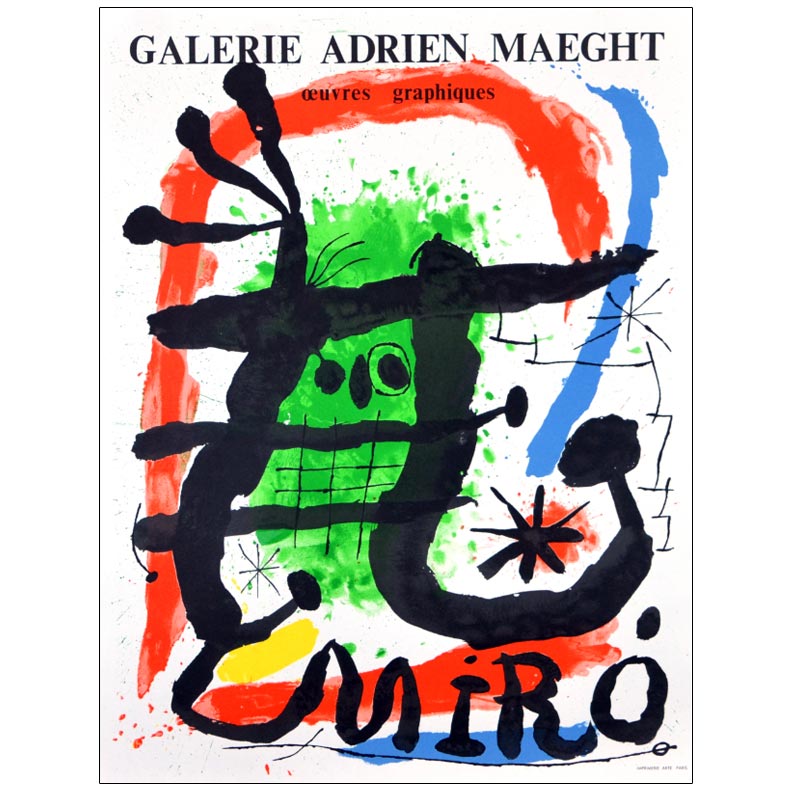 Oeuvres graphiques1965 poster by Joan Miro