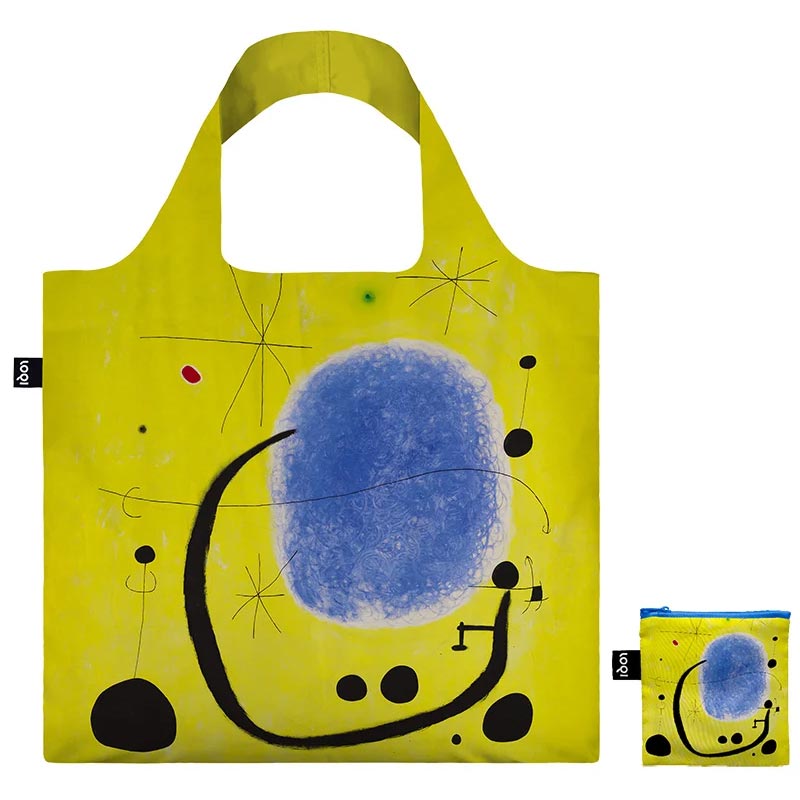 LOQI Foldaway Shopping Bag - Joan Miro - Gold of Azure