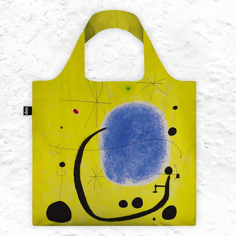 LOQI Foldaway Shopping Bag - Joan Miro - Gold of Azure