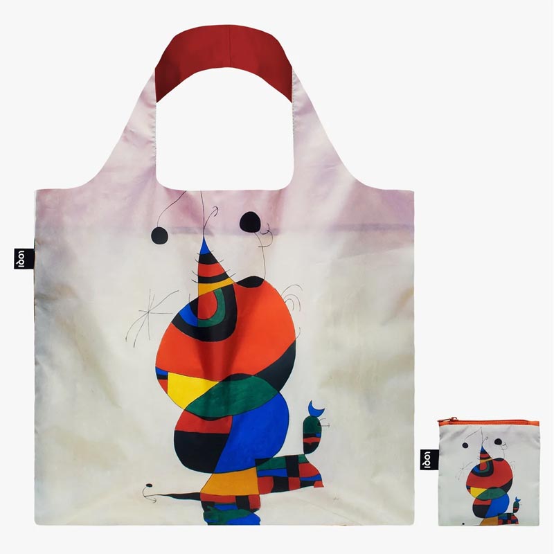 LOQI Foldaway Shopping Bag - Joan Miró - Woman, Bird and Star
