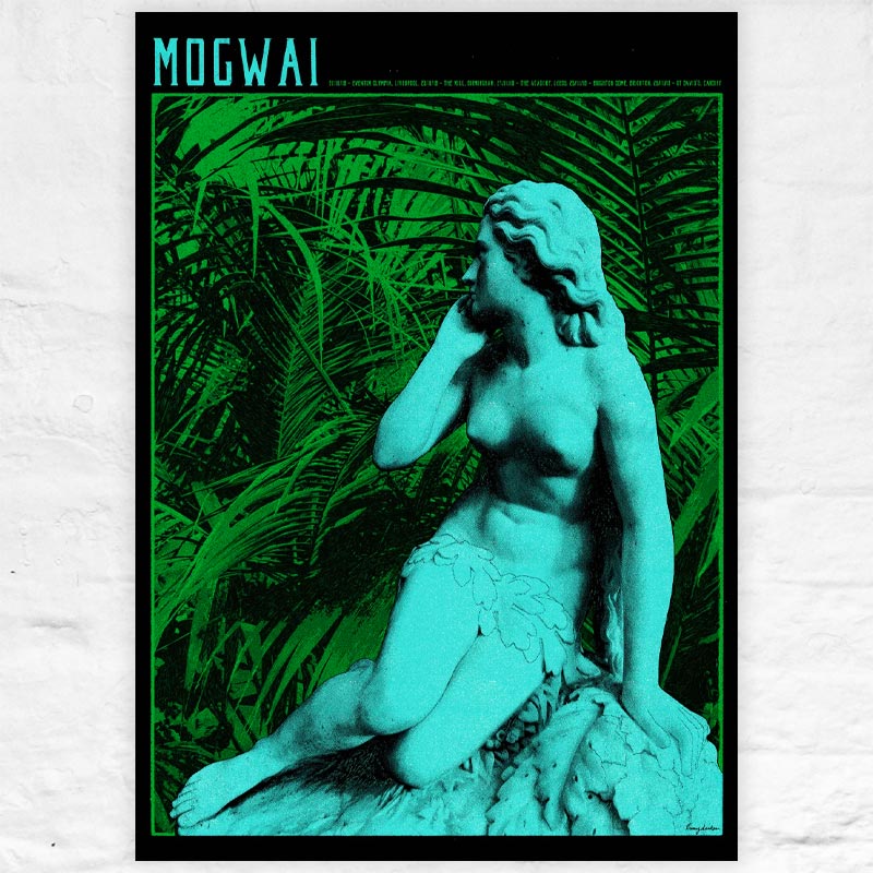 Mogwai UK Tour 2018 poster by Tommy Davidson-Hawley - artist's proofs