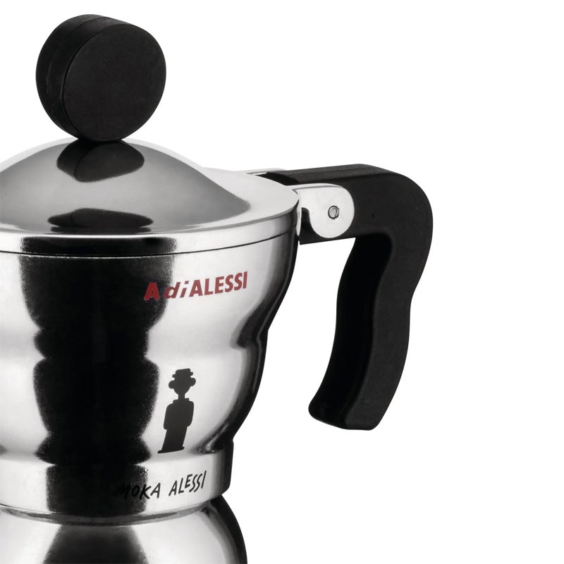 Moka Alessi Espresso Coffee Maker- 3 cup - des. Alessandro Mendini for Alessi