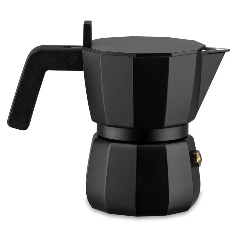 Moka Espresso Coffee Maker in Black - 3 cup - des. David Chipperfield (made by Alessi)