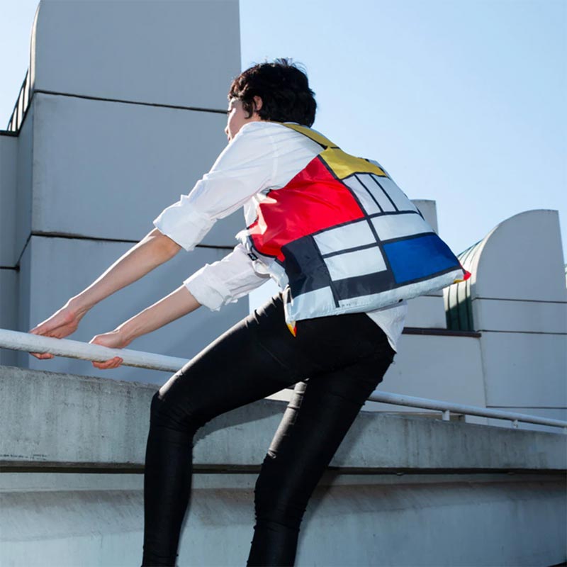 LOQI Foldaway Shopping Bag - Piet Mondrian - Composition