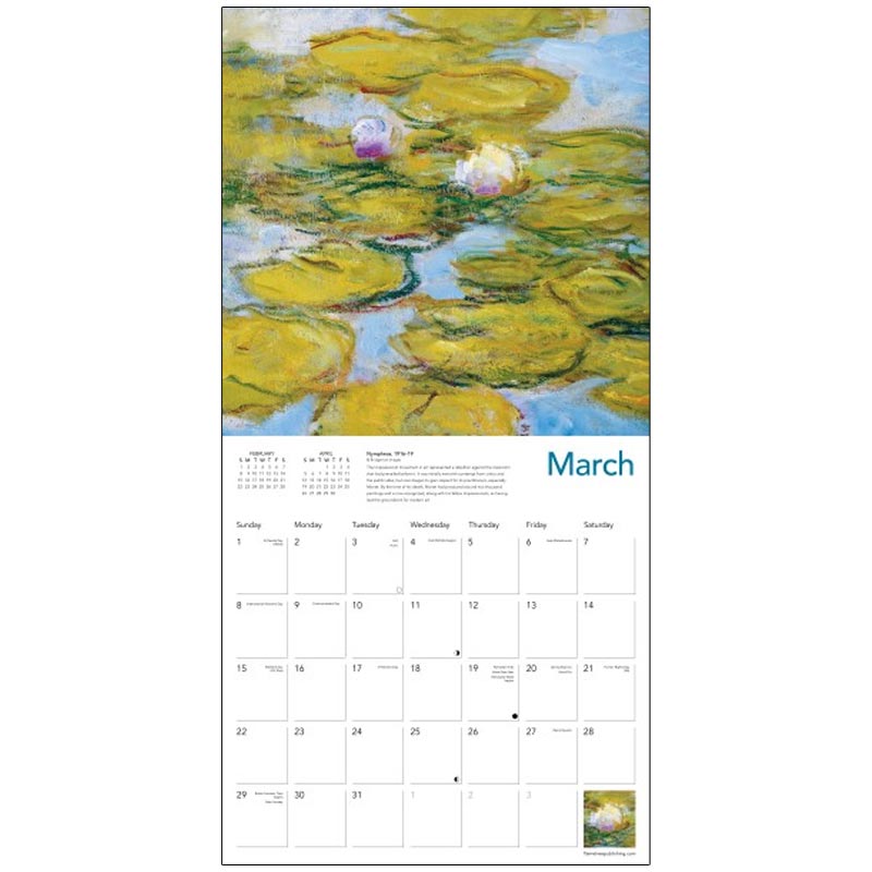 Monet's Waterlilies 2026 Wall Calendar