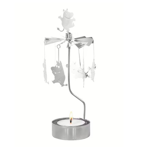 Angel Chime 'Moomin' Silver Tealight Holder