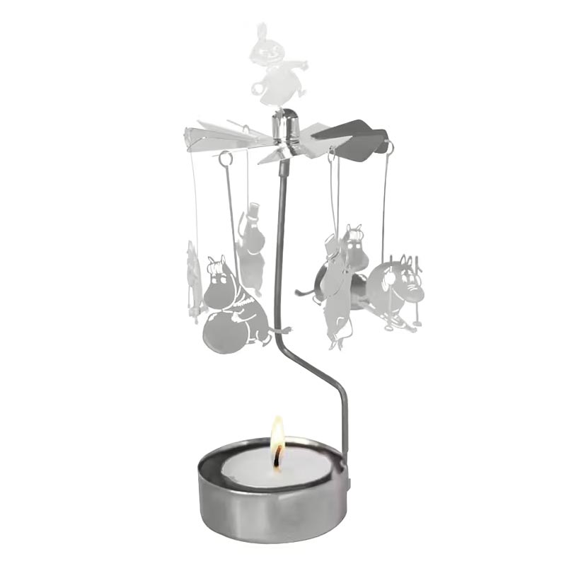 Angel Chime 'Moomin Winter' Silver Tealight Holder