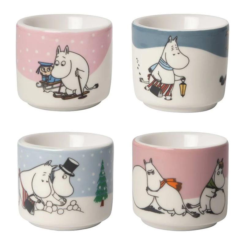 Moomin Winter Egg Cups - Set of 4 - by Pluto Design