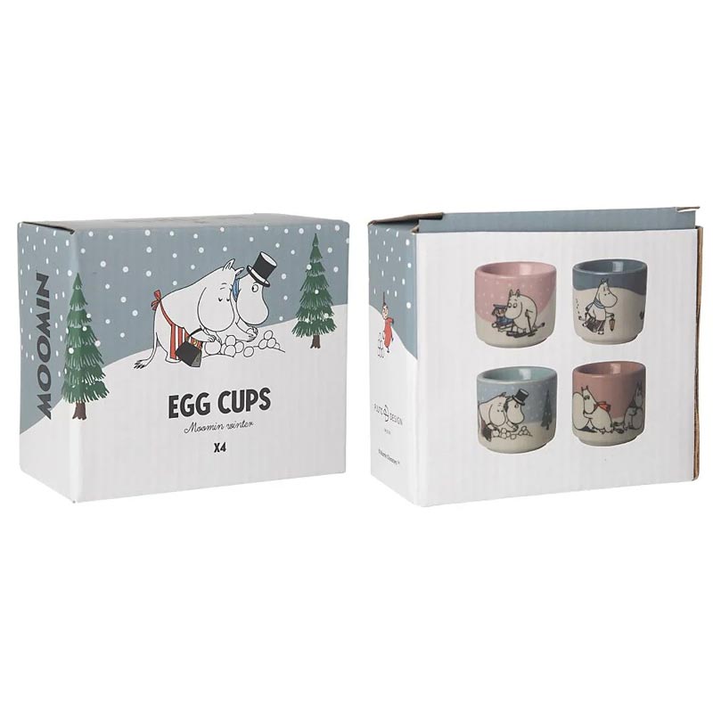 Moomin Winter Egg Cups - Set of 4 - by Pluto Design