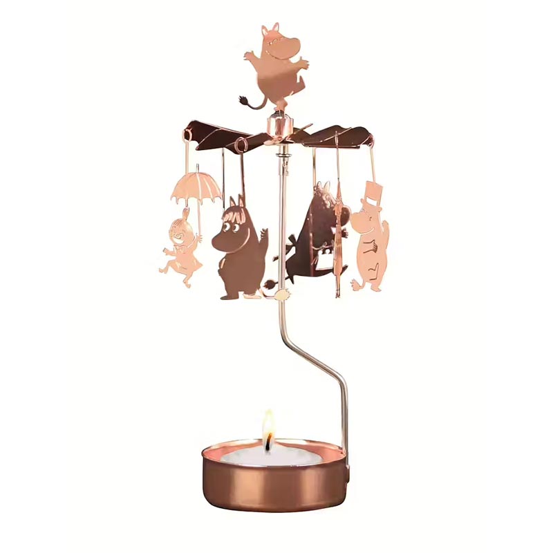 Moomin Family Copper Tealight Spinner, by Pluto Design