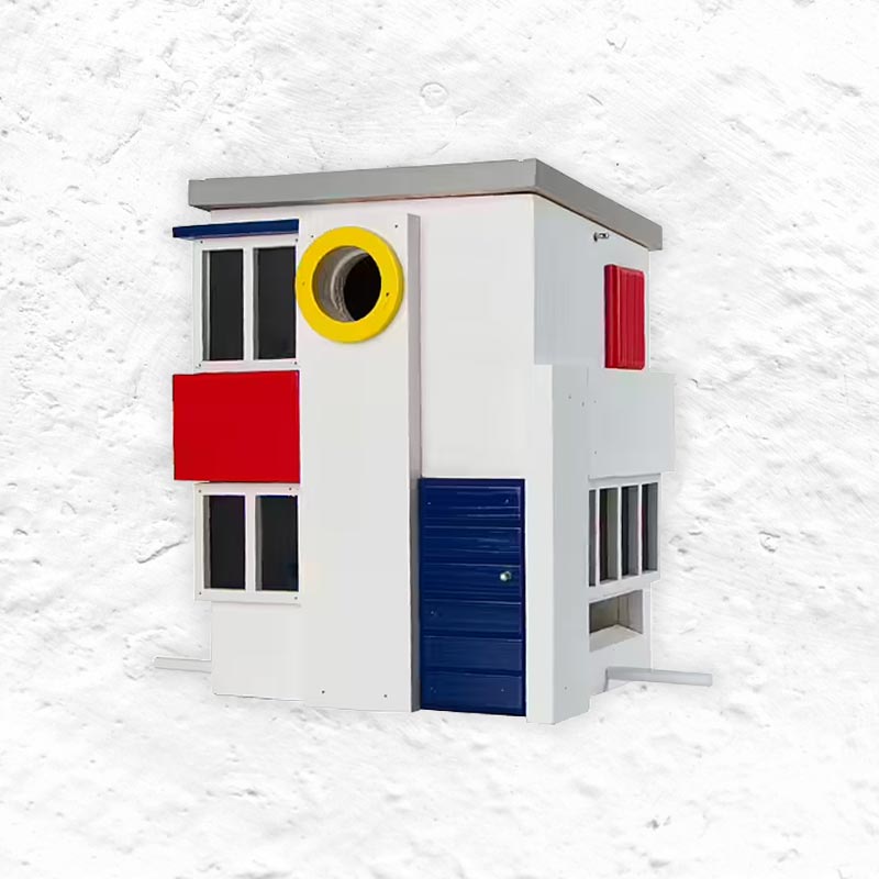 Multiholk De Stijl Bird Feeder & Nesting Box - Primary Colours - by Wildlife Garden