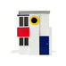 Multiholk De Stijl Bird Feeder & Nesting Box - Primary Colours - by Wildlife Garden