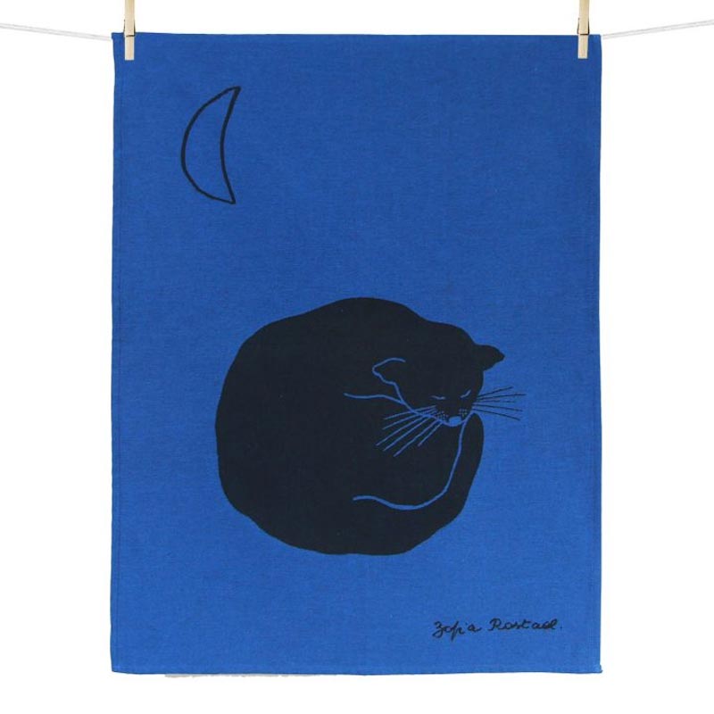 Cat (Mumu) Tea Towel, by Tissage Moutet