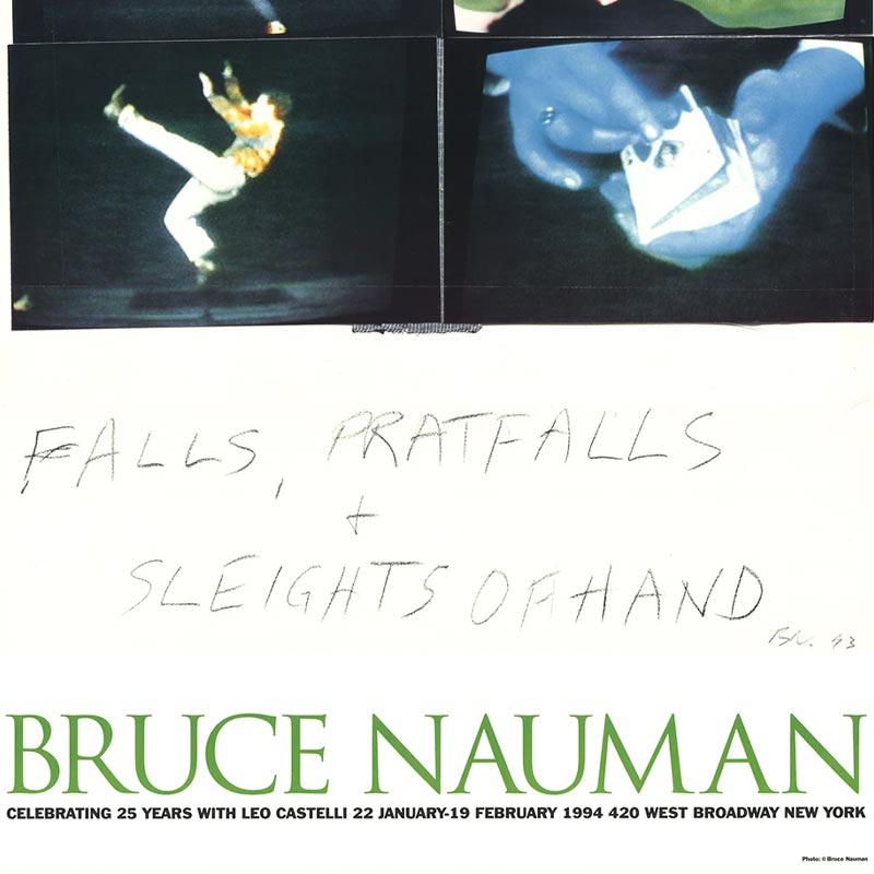 Falls, Pratfalls and Sleights of Hand poster by Bruce Nauman
