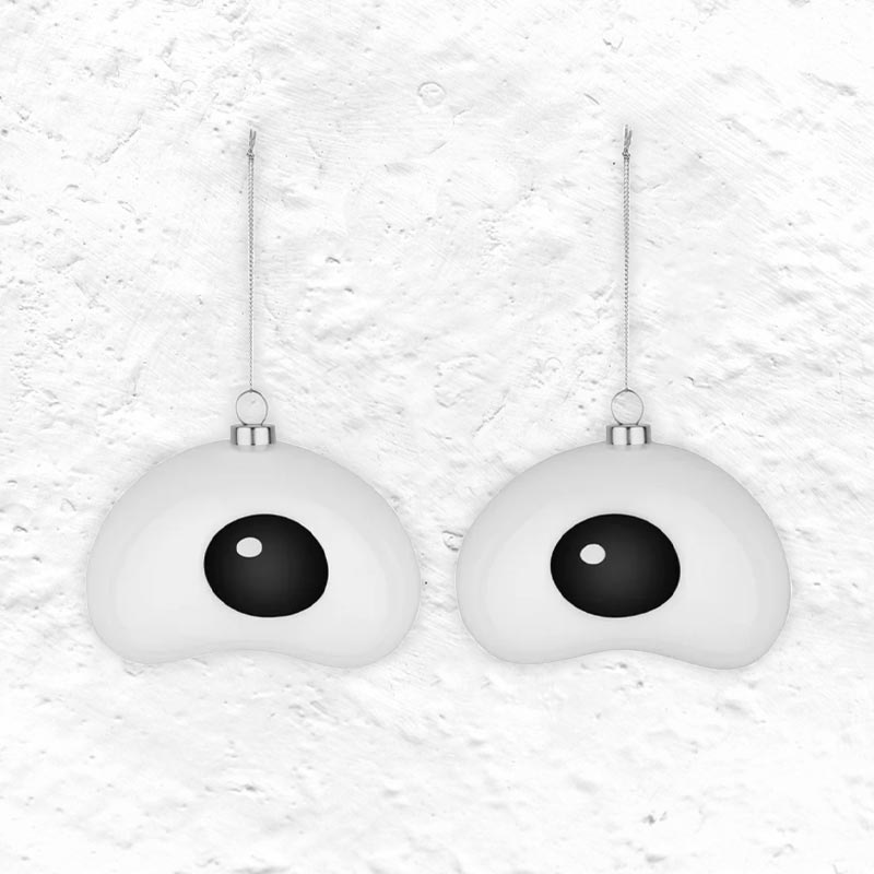 Nick Treebies - Set of 2 Hand-Painted Baubles - des. PlayLab for Alessi