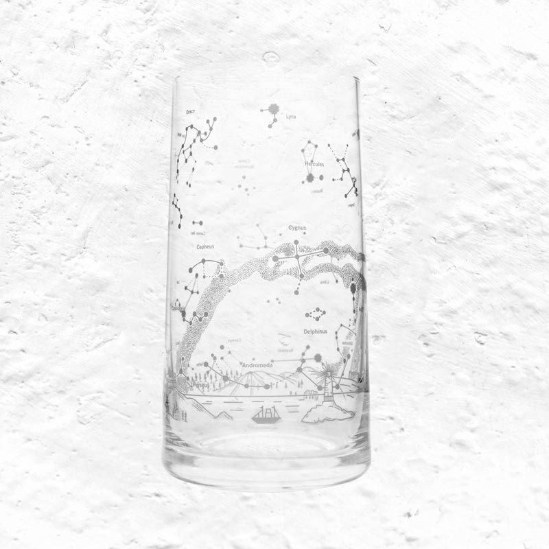 Night Sky Tumbler Drinking Glass by Cognitive Surplus