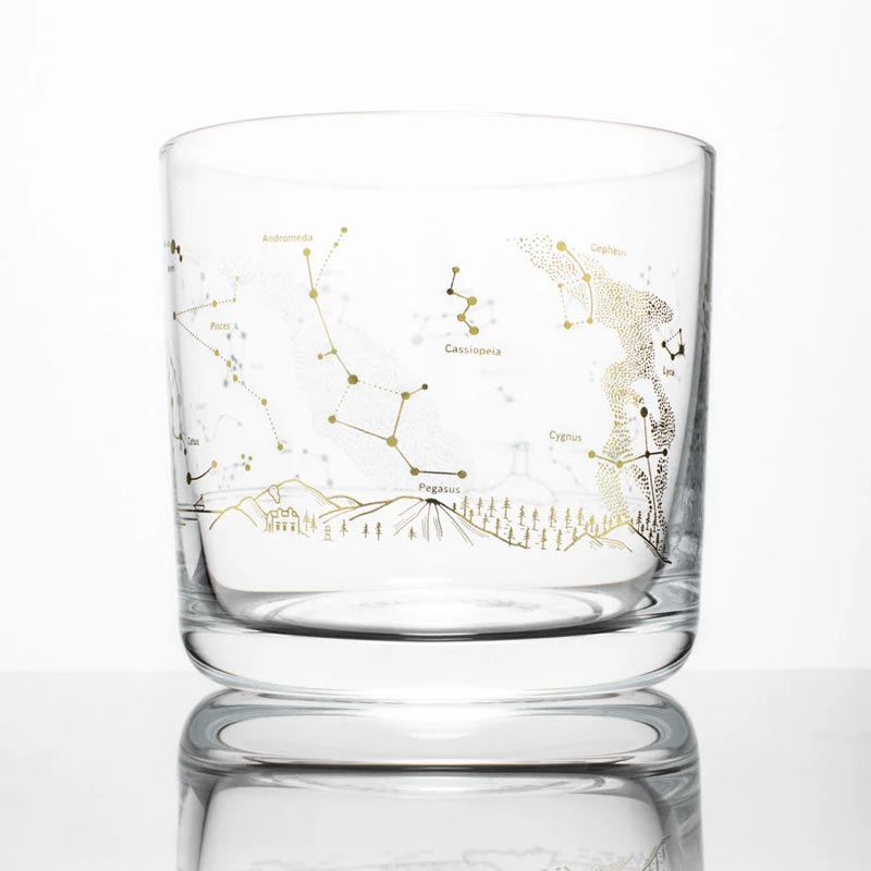 Night Sky Whiskey Glass by Cognitive Surplus