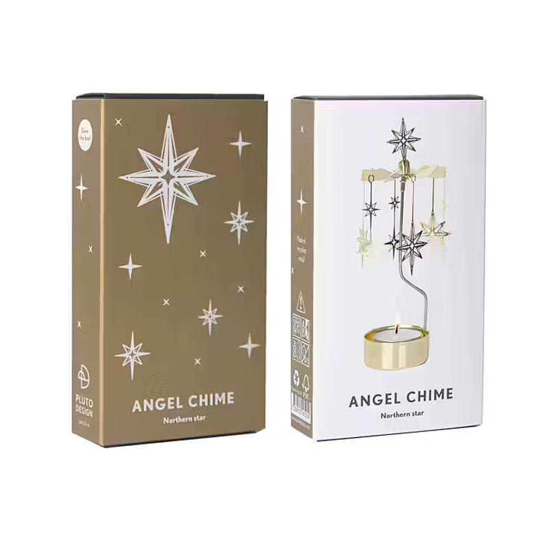 Angel Chime 'Northern Star' Gold Tealight Holder