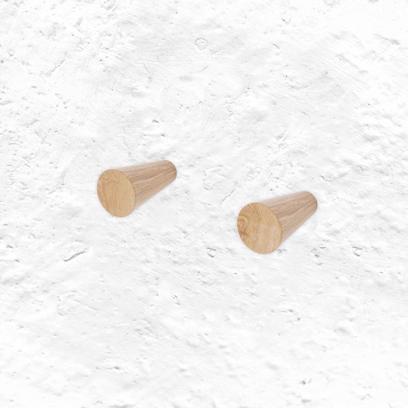 Oak Hooks, pack of 2 - des. Lincoln Rivers for Wireworks