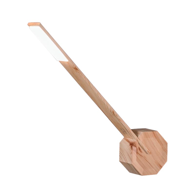 Octagon One Portable Desk Light - Maple - des. Paul & Natalie Sun